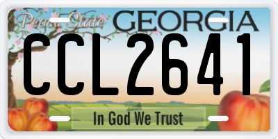 GA license plate CCL2641