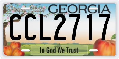 GA license plate CCL2717