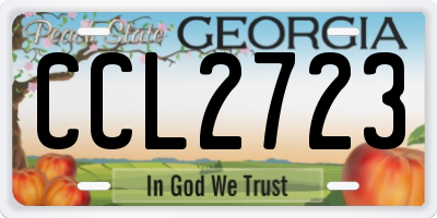 GA license plate CCL2723