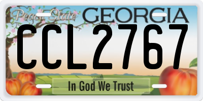 GA license plate CCL2767