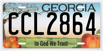 GA license plate CCL2864