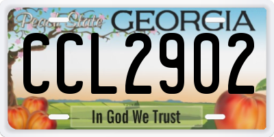GA license plate CCL2902
