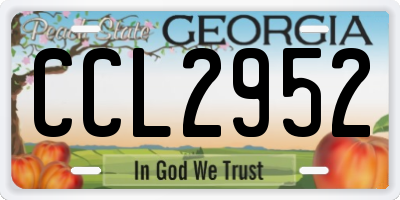 GA license plate CCL2952