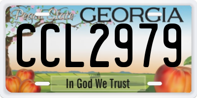 GA license plate CCL2979