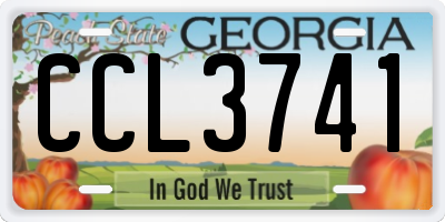 GA license plate CCL3741