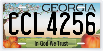 GA license plate CCL4256