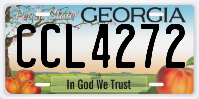 GA license plate CCL4272