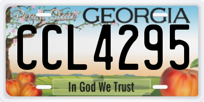 GA license plate CCL4295