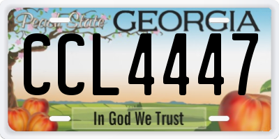 GA license plate CCL4447