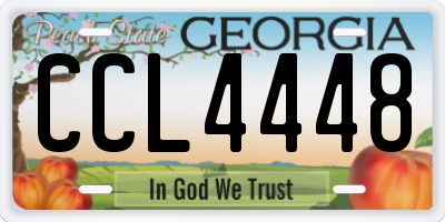 GA license plate CCL4448