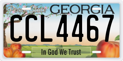 GA license plate CCL4467