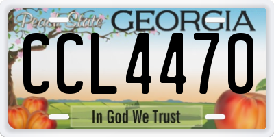 GA license plate CCL4470