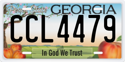 GA license plate CCL4479