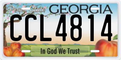 GA license plate CCL4814