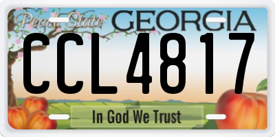 GA license plate CCL4817