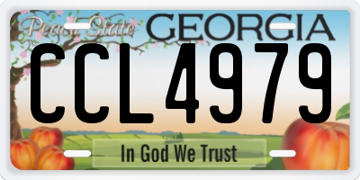 GA license plate CCL4979