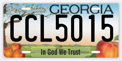 GA license plate CCL5015