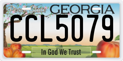GA license plate CCL5079