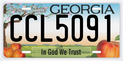 GA license plate CCL5091