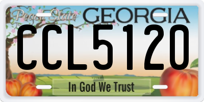 GA license plate CCL5120