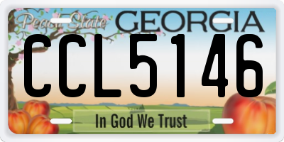 GA license plate CCL5146