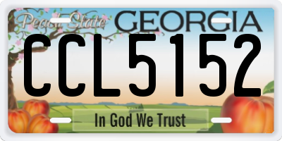 GA license plate CCL5152