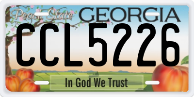 GA license plate CCL5226