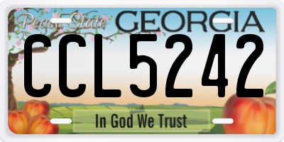 GA license plate CCL5242