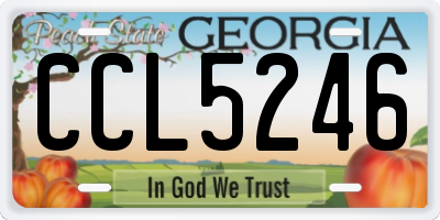 GA license plate CCL5246