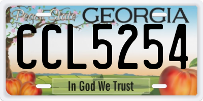 GA license plate CCL5254