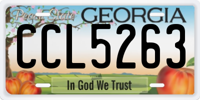 GA license plate CCL5263