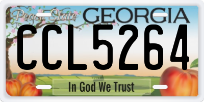 GA license plate CCL5264