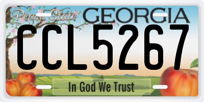 GA license plate CCL5267