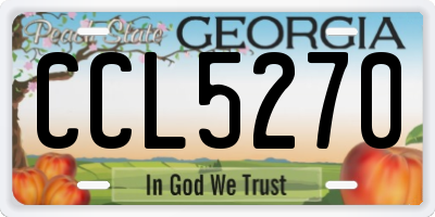 GA license plate CCL5270