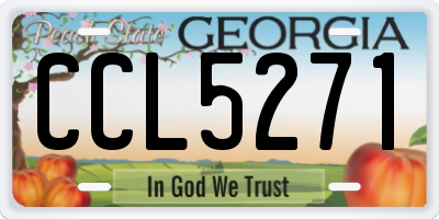 GA license plate CCL5271