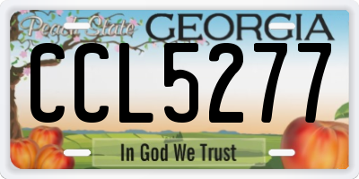 GA license plate CCL5277