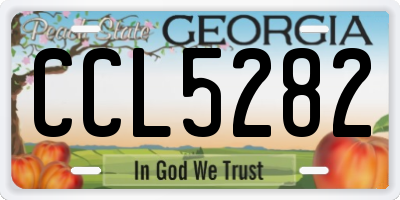 GA license plate CCL5282