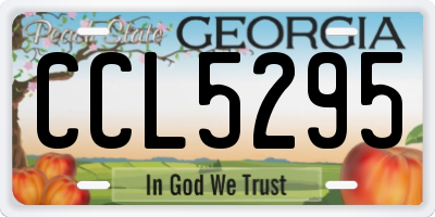 GA license plate CCL5295