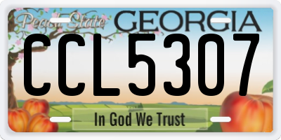 GA license plate CCL5307