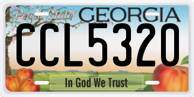 GA license plate CCL5320