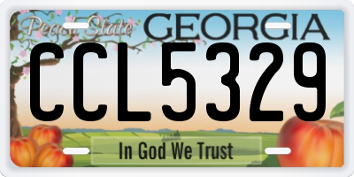 GA license plate CCL5329