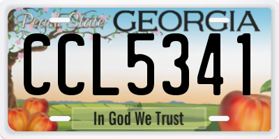 GA license plate CCL5341