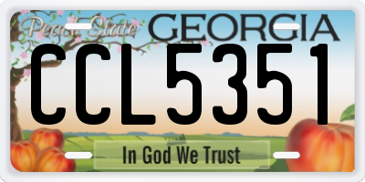 GA license plate CCL5351