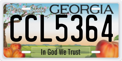 GA license plate CCL5364