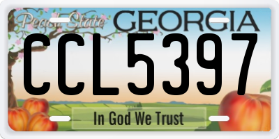 GA license plate CCL5397