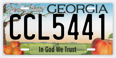 GA license plate CCL5441