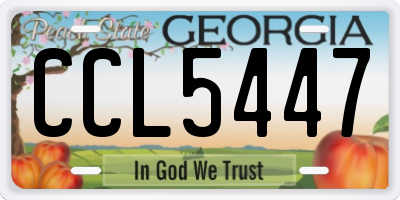 GA license plate CCL5447