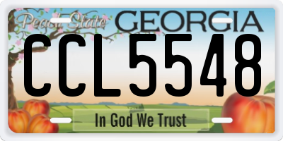 GA license plate CCL5548