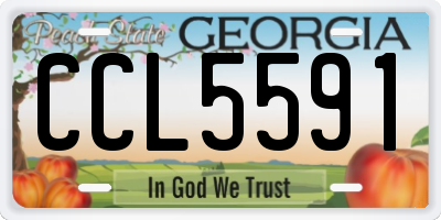 GA license plate CCL5591