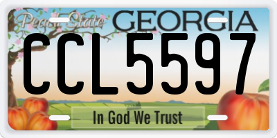 GA license plate CCL5597